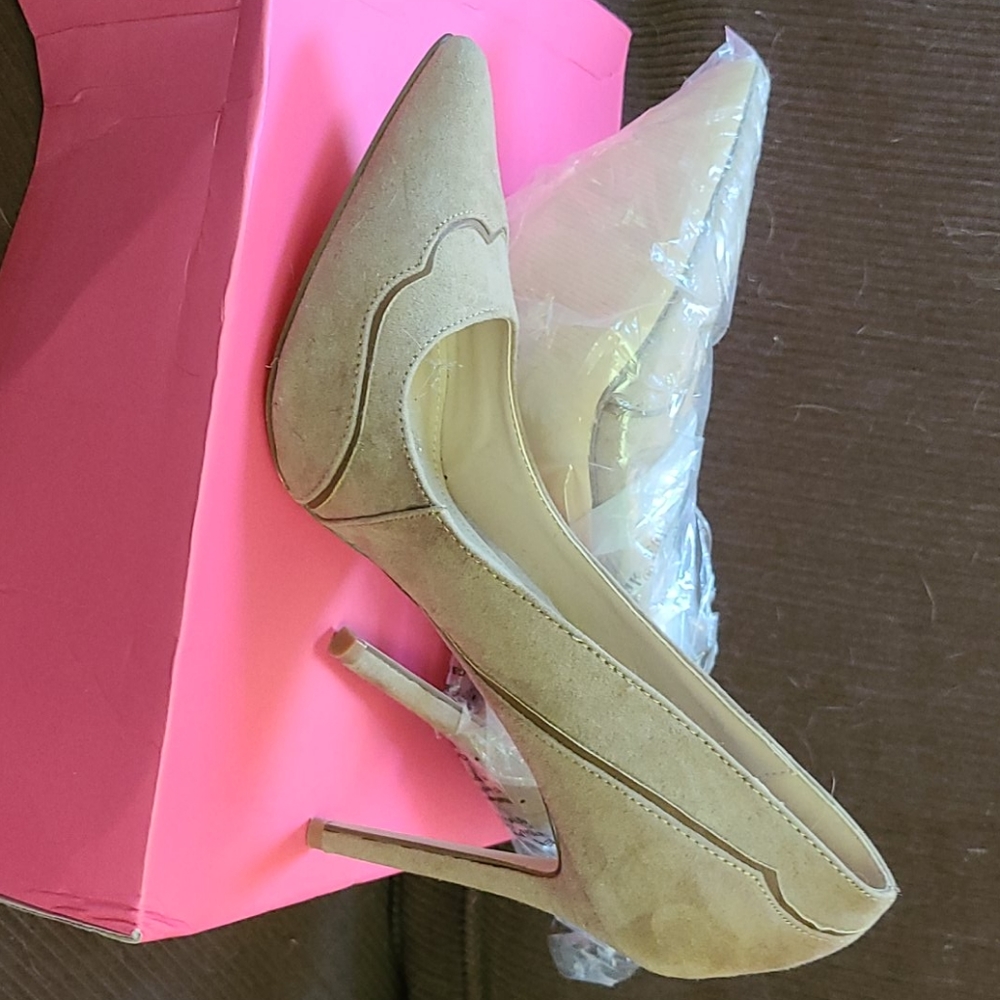 COPY - Beige suede high heels